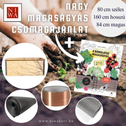 NIWA Nagy Magaságyás Csomag Könyvvel– 80×160×84 cm – lapraszerelt