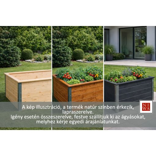 Teraszágyás-kicsi-lapraszerelve, korláttal-75 cm x 155 cm x 34 cm